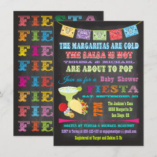 Chalkboard Mexican Fiesta Adoption Baby Shower Invitation
