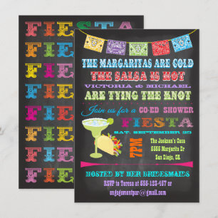 Chalkboard Mexican Fiesta Co-ed SHower Invitation