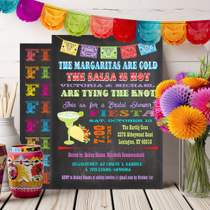 Chalkboard Mexican Fiesta Couples Shower Invitation