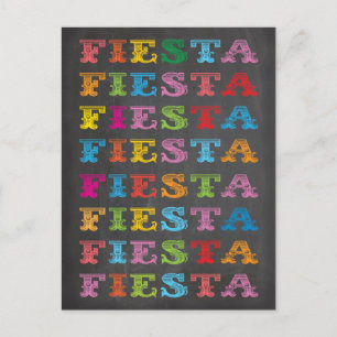 Chalkboard Mexican Fiesta Postcard