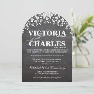 Chalkboard Modern Vintage Typography Invite