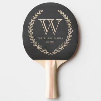 Chalkboard Monogram Ping Pong Paddle