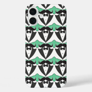 Chalkboard Mr Tuxedo Moustache Wedding iPhone 16 Plus Case