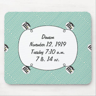 Chalkboard Mr Yellow and green Mouse Mat