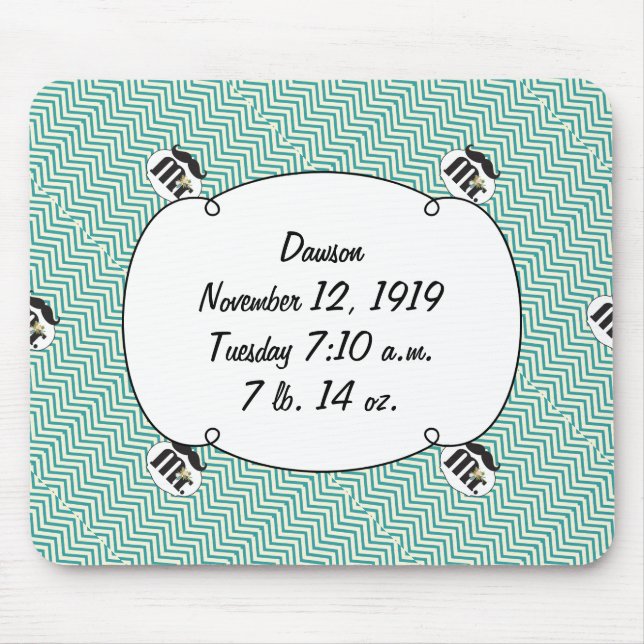 Chalkboard Mr Yellow and green Mouse Mat (Front)