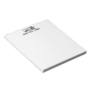 Chalkboard Mr. Yellow and Green Zigzag Chevron Notepad