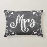 Chalkboard Mrs Sweetheart 2nd Wedding Anniversary Decorative Cushion<br><div class="desc">Retro Filigree Aesthetic Chalkboard Cute Retro Hearts with Boho Arrows. Mrs. Sweetheart Wedding Second Anniversary Pillow. Funny Mrs. Always Right Pillow. Grey with Bistro Style Aesthetic Stings of Garland Under the Stars Romantic Master Bedroom Decor. Unfussy Design with an air of reclaimed charm. You Can Personalise Vintage Bistro Style Aesthetic...</div>