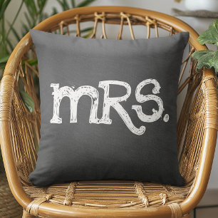 Chalkboard - Mrs. Woman Cushion
