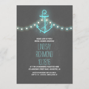 chalkboard nautical bridal shower invitation
