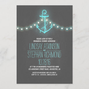 chalkboard nautical rehearsal dinner invitation