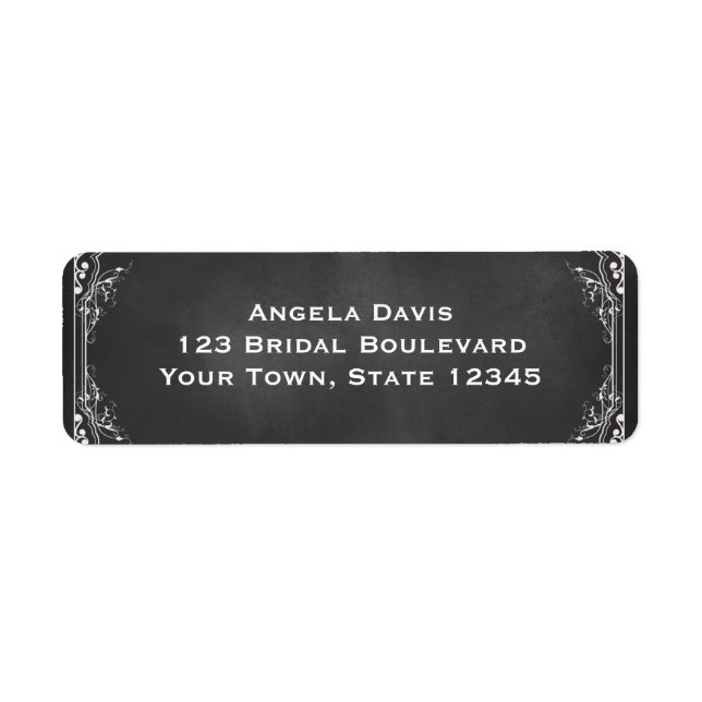 Chalkboard, Ornate White Frame (Front)