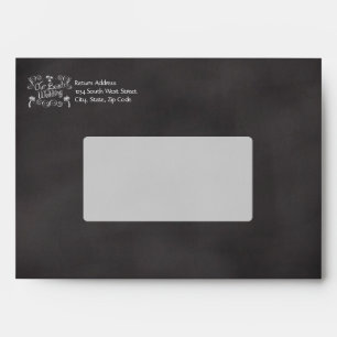 Chalkboard Our Beach Wedding Envelopes