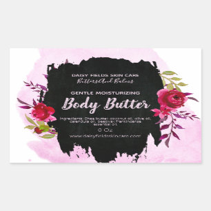 Chalkboard Paint Watercolor Body Butter Labels
