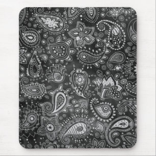 Chalkboard Paisley Mouse Mat