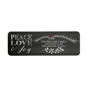 Chalkboard Peace Love Joy Holiday