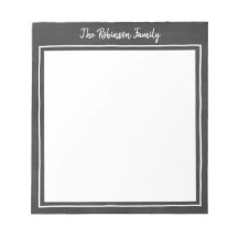 Chalkboard Personalised Family Notepad