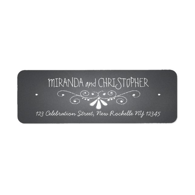 Chalkboard Personalised Return Address Labels (Front)