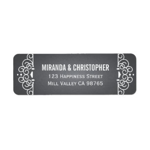 Chalkboard Personalised Return Address Labels