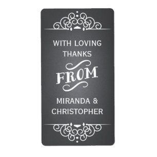 Chalkboard Personalised Thank You Favour Labels