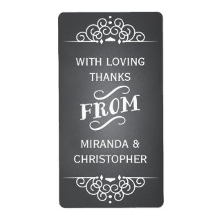 Chalkboard Personalised Thank You Favour Labels