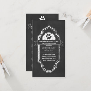 CHALKBOARD pet paw loyalty program Card