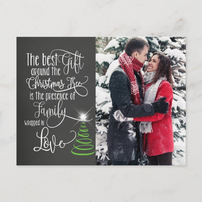 Chalkboard Photo Christmas Card (Front)