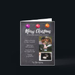 Chalkboard Photo Christmas Pregnancy Announcement<br><div class="desc">The excitement of your pregnancy can be shared with close family and friends with this Christmas chalkboard photo collage card. Entice then with other highlights from the year and surprise and delight them with the big news of baby's arrival month. Customise the special greeting, names, details, photos as you'd like....</div>