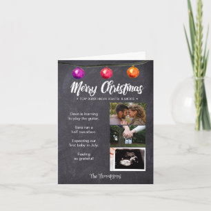 Chalkboard Photo Christmas Pregnancy Announcement