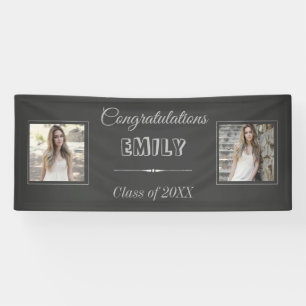 Chalkboard Photo Graduation Banner