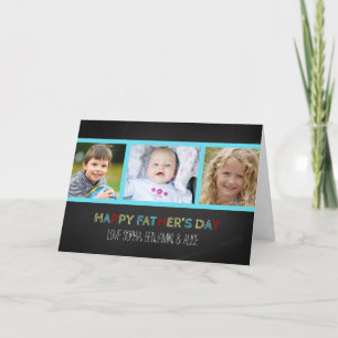 Chalkboard Photo Happy Father's Day Card