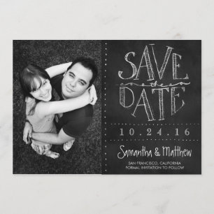 Chalkboard Photo Save the Date