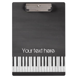 Chalkboard Piano Keyboard Clipboard