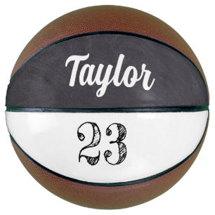 Chalkboard Player Number etching Personalised Name Basketball