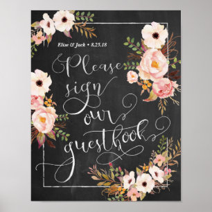 Chalkboard Please Sign our Guestbook Poster