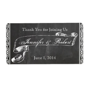 Chalkboard Posh Water Bottle Label