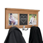 Chalkboard Print Mr & Mrs Photo Coat Rack