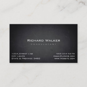 Chalkboard Professional elegant Black Board Simple Business Card