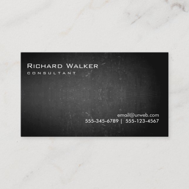 Chalkboard Professional Retro Cool Blackboard Business Card (Front)
