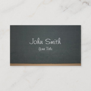 Chalkboard Professional School Teacher Tutor Business Card