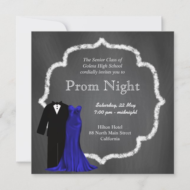 Chalkboard Prom Invitation (Front)