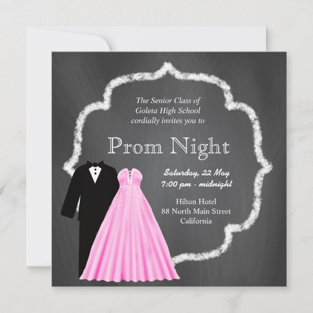 Chalkboard Prom Invitation (Front)