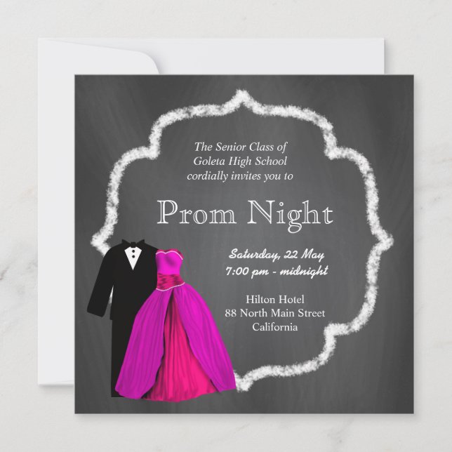 Chalkboard Prom Invitation (Front)