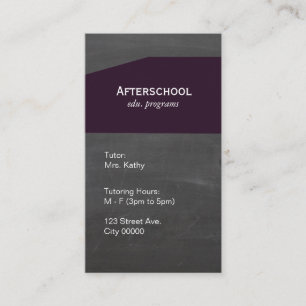 Chalkboard Purple Panel Business Card