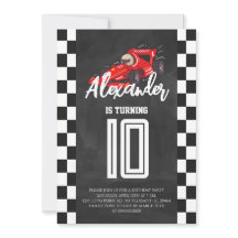 Chalkboard Race Car Birthday Party