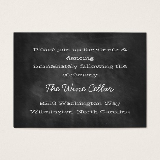 Chalkboard Reception Insert Cards
