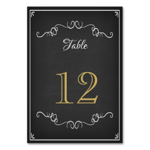 Chalkboard Reception Table Number