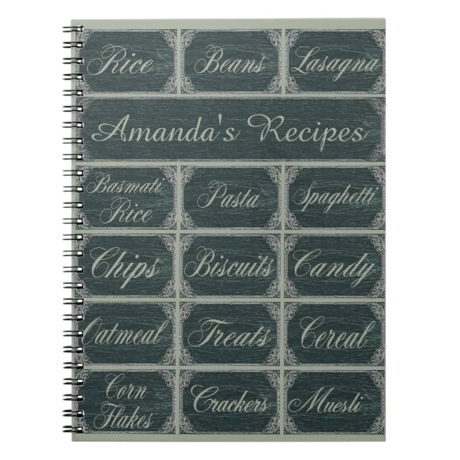 Chalkboard Recipes Notebook (Front)
