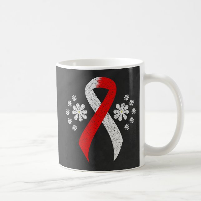 Chalkboard Red and White Ribbon Coffee Mug (Right)