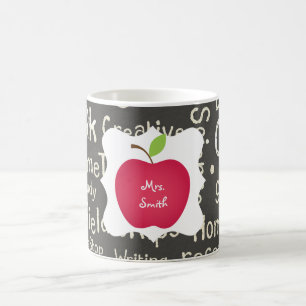 Chalkboard- Red Apple Teacher's Coffee Mug
