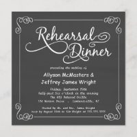Chalkboard Rehearsal Dinner Invitations